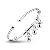 925 Silver Pacifier Bracelet Zircon Charm Bangle for Women