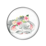 Elephant Artist Glass Cabochons Children Birthday Gift DIY Jewelry
