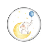 Elephant Artist Glass Cabochons Children Birthday Gift DIY Jewelry