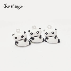Panda Cartoon Jingle Bell Charms DIY Craft Pendant Accessories