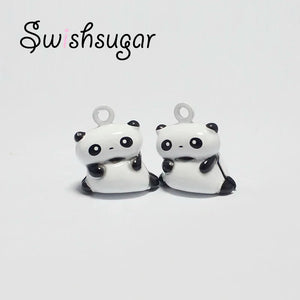Panda Cartoon Jingle Bell Charms DIY Craft Pendant Accessories