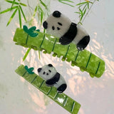 Panda Bamboo Hair Claw Clip Animal Shark Clip Headwear