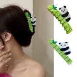 Panda Bamboo Hair Claw Clip Animal Shark Clip Headwear