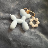 Pearl Puppy Key Chain Car Pendant Cartoon Dog Bag Charm Schoolbag Decoration
