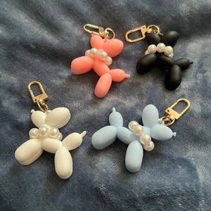 Pearl Puppy Key Chain Car Pendant Cartoon Dog Bag Charm Schoolbag Decoration