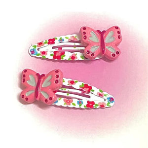 Pink Butterfly Vintage Y2k Hair Clip Flower Pattern 2000s Jewelry