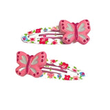 Pink Butterfly Vintage Y2k Hair Clip Flower Pattern 2000s Jewelry