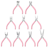 Anti-slip Pink Handle Jewelry Pliers Kit for DIY Accessory