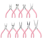 Anti-slip Pink Handle Jewelry Pliers Kit for DIY Accessory