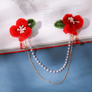 Pink Hairpin Hanfu Hair Accessories for Girls Children Barrette