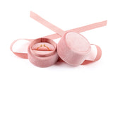 Pink Velvet Jewellery Box Pendant necklace holder Love Ring Box jewelry case