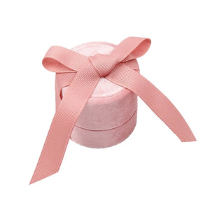 Pink Velvet Jewellery Box Pendant necklace holder Love Ring Box jewelry case