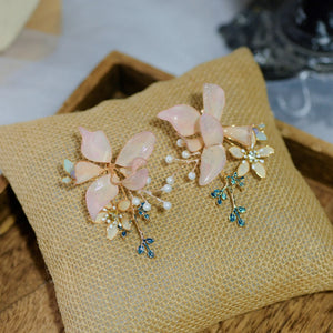 Rhinestone Wedding Earrings Hair Accessory