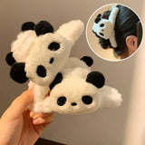 Cute Panda Hair Claw Shark Clip Kpop Large Size Winter Cross Daily Clip