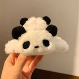 Cute Panda Hair Claw Shark Clip Kpop Large Size Winter Cross Daily Clip