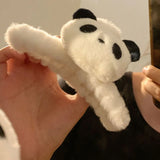 Cute Panda Hair Claw Shark Clip Kpop Large Size Winter Cross Daily Clip