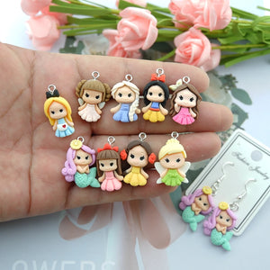 Princess Charms Bracelets Key Chain Jewelry Making DIY Pendants