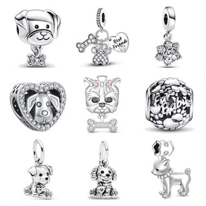 Puppy Dog Head Paw Pendant for Jewelry Making