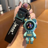 Cartoon Lightning Bear Astronaut Keychain Bag Pendant Car Keyholder