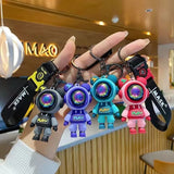 Cartoon Lightning Bear Astronaut Keychain Bag Pendant Car Keyholder