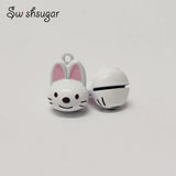 Rabbit Cartoon Bell Metal Jewelry Charms Accessories