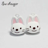 Rabbit Cartoon Bell Metal Jewelry Charms Accessories