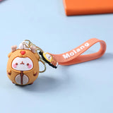 Molang Rabbit Keychain Cartoon Bunny Bag Pendant Gift