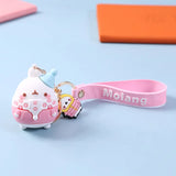 Molang Rabbit Keychain Cartoon Bunny Bag Pendant Gift