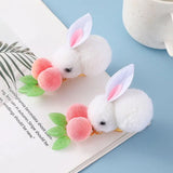 Rabbit Peach Hairpin Hanfu Hair Clip for Girls