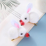 Rabbit Peach Hairpin Hanfu Hair Clip for Girls
