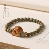Rabbit Year of the Rabbit Sandalwood Bracelet Women Beads Jewelry