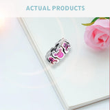 925 Sterling Silver Minnie Heart Bead Charm for Bracelet DIY Jewelry