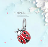 925 Sterling Silver Minnie Heart Bead Charm for Bracelet DIY Jewelry