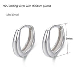 925 Sterling Silver Circle Loop Small Huggie Hoop Earrings for Women