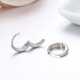 925 Sterling Silver Circle Loop Small Huggie Hoop Earrings for Women