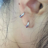 925 Sterling Silver Circle Loop Small Huggie Hoop Earrings for Women