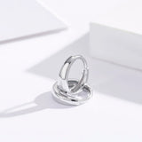 925 Sterling Silver Circle Loop Small Huggie Hoop Earrings for Women