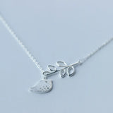 925 Sterling Silver Bird Lariat Necklace GTLX584