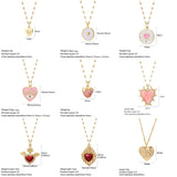Red Heart Necklace Women Evil Eye Collars Stainless Steel Chains Lover Gift
