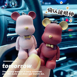 Resin Tie The Bear Keychain Charm Pendant for Women Bag Car KeyRing