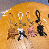 Resin Wool Bear Keychain Animal Keyring Men and Women Couple Bag Pend
