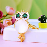 Rhinestone Owl Keychain Crystal Bird Key Chain Ring Holder Pendant Accessory