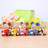 Crystal Swimming Ring Mouse Keychain Rat Key Chain