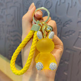 Rhinestone Rabbit Keychain Pendant Bag Decoration Ornament Keyring