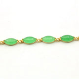 Green Jades Chalcedony Beaded Bracelet Bangle Women Jewelry Y1095