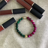 Tiger Eye Stone 8mm Beads Bracelet Women Jewelry Gift 7.5inch