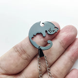 Romantic Double Hug Cat Pendant Necklace For Couple Men & Women