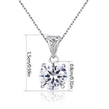 Round CZ Birthstones Birthday Stones 925 Sterling Silver Pendant Necklace