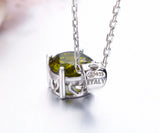 Round CZ Birthstones Birthday Stones 925 Sterling Silver Pendant Necklace