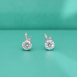 Rubbie 0.5ct D Moissanite Diamond Ear Studs